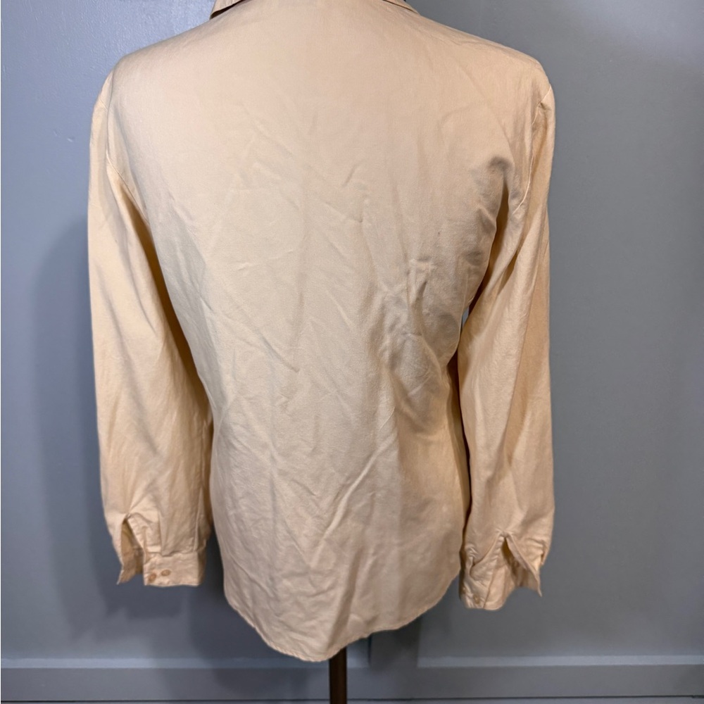 LOFT Silk Blouse in Butter Yellow - Picture 5 of 6